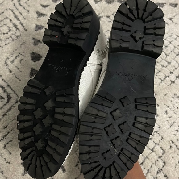 Sam Edelman white combat studded boots - Picture 3 of 5